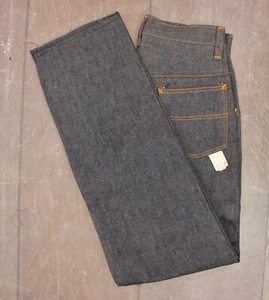 VTG 1960s NOS Denim Tapered Leg Jeans Sz 26x29 60s Cotton - Picture 1 of 7