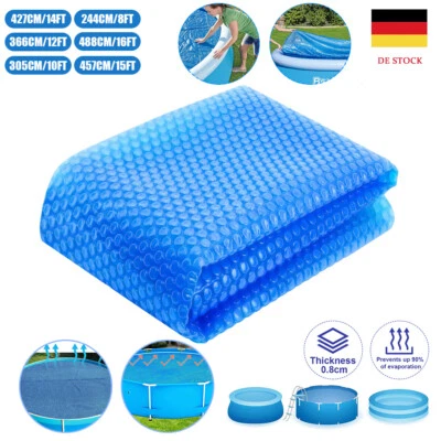 Pool Solar Heizung Solarfolie Solarplane Solarabdeckplane Wärmeplane Abdeckung - Bild 1 von 4