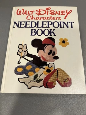 Disney Characters Needlepoint Book Vintage 1976 HB 1st Edition Embroidery - Image 1 of 4