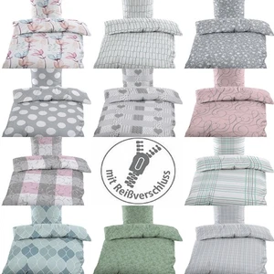 Seersucker Bettwäsche Set 2-tlg. oder 4-tlg. mit RV Microfaser 135x200 +80x80 - Bild 1 von 12