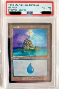 MTG Guru Land Island PSA8 Graded Magic Card Blue Mana arte da collezione - Foto 1 di 9
