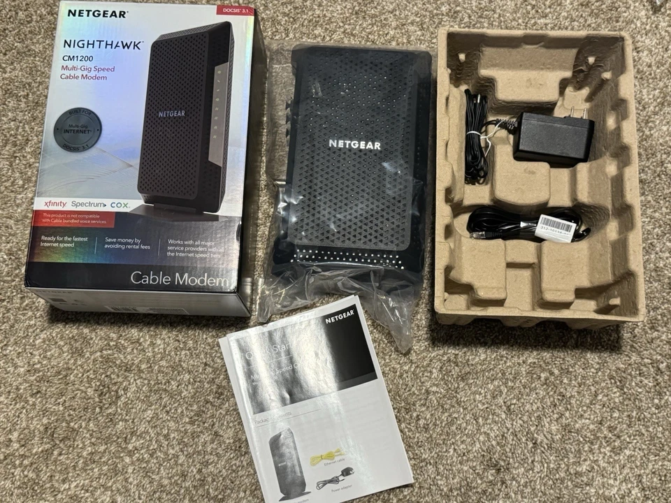 NETGEAR Nighthawk CM1200-100NAS DOCSIS 3.1 Cable Modem - Image 1 of 1