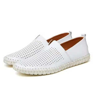 Top-Leder Freizeit Handarbeit Trendy Halbschuhe Schuhe Herren Weiches Leder Fahrschuhe - Bild 1 von 24