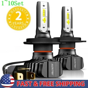 H4 LED White Headlight Bulbs High Low Beam Super BRight 30000LM AUXITO 1-10Set - Picture 1 of 11