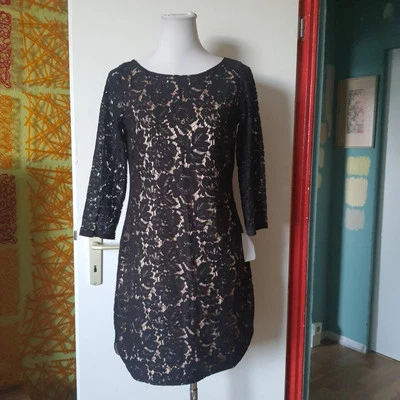 Schwarzes Spitzen Abendkleid Elegant Anlässe Hochzeit, Vincent Camuto Gr 38 - Bild 1 von 4