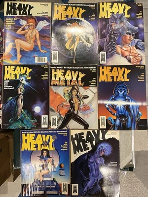 Heavy Metal Magazine 1984 LOT January April May June July August October Novembe - Image 1 of 4