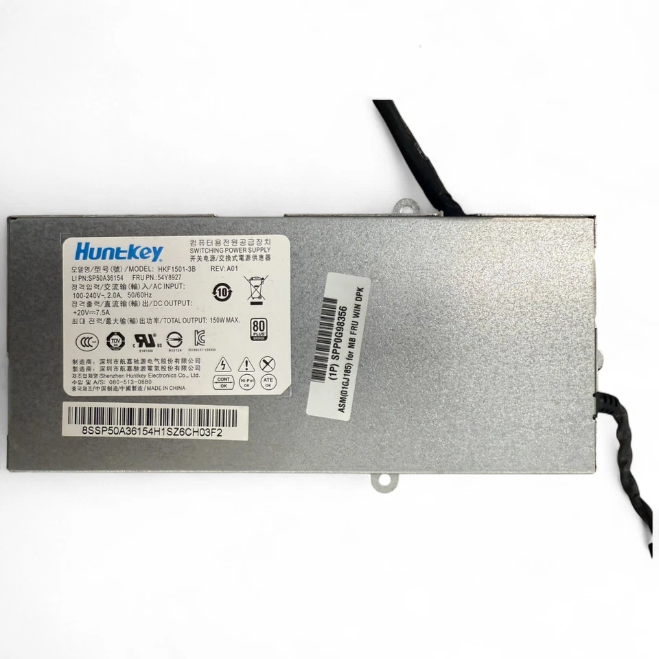 Lenovo ThinkCentre M900z Series AiO 150W OEM Power Supply 54Y8927 HKF1501-3B - Image 1 of 4