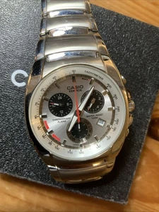 "Reloj Casio Edifice Cronógrafo Alarma 100m EF-510, SIN Eslabón Extra (para Muñeca 16""" - Imagen 1 de 10