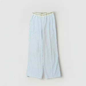 Hollister Sleepwear Pajama Pants XS Wide Leg Striped Blue White Preppy Classic - Picture 1 of 7