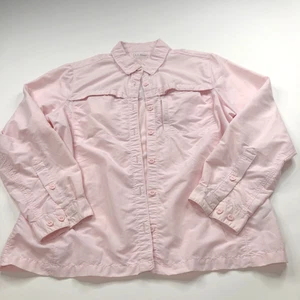L.L. Bean Large Vented Trek Trail Outdoor Angeln Langarmshirt Pink - Bild 1 von 9