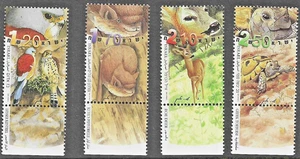 (folder)  ISRAEL - MNH TAB SET - 2001 NATURE FUND. SCOTT 1435-38. TURTLE, BIRDS - Picture 1 of 1