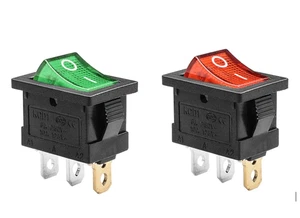 Ein/Aus 3-Pin Snap-In 10A/125V, 6A/250V Wippschalter - 2er Pack (verschiedene Farben) - Bild 1 von 13