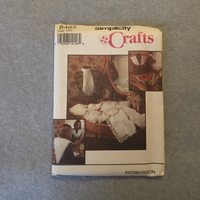 Simplicity Crafts 8465 Vintage Sewing Pattern Lace Collar Bib Scarf Uncut  - Image 1 of 4