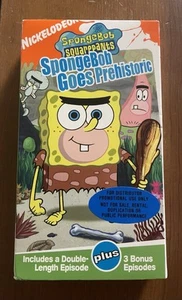 SpongeBob SquarePants SpongeBob Goes Prehistoric Demo VHS Tape - Picture 1 of 3