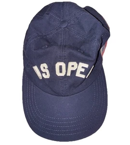 US OPEN Tenis American Needle Bandera Azul Marino Letras Elevadas Sombrero Ciudad de Nueva York - Imagen 1 de 10