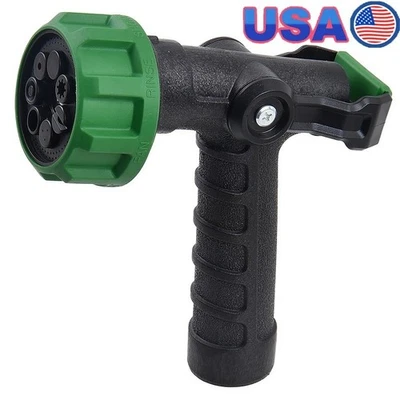 Boquilla de riego de 7 patrones flujo ajustable agarre ergonómico accesorio de manguera de jardín Foto 1 de 4