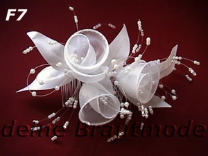 Haargesteck Haarschmuck neu weiss, ivory, creme, rosa,bordeaux - Bild 1 von 2