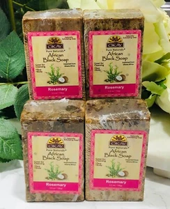 4er Pack OKAY AFRIKANISCHE SCHWARZE SEIFE - ROSMARIN - JE 5,5oz (156g) - Bild 1 von 2