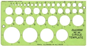 RapiDesign #40 Circles Drawing Template - Picture 1 of 1