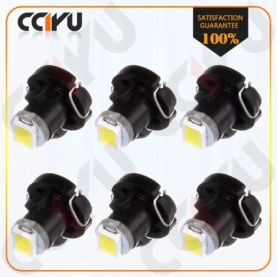 6x White T3 Neo 2835 SMD LED Bulb HVAC Climate Control Instrument Cluster Lights - Image 1 of 4
