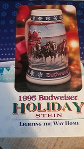 Budweiser Holiday stein 1995 Lighting The  Way Home  - Picture 1 of 4
