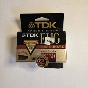 **RARE** NEW & SEALED - TDK E-HG TC-30 VHS-C 30/90 Minute Video Tapes - Picture 1 of 2