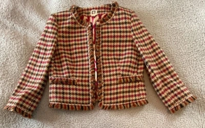 Chaqueta suéter abierta de manga larga acrílica multicolor para mujer ANNE KLEIN talla 6 Foto 1 de 4