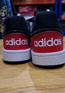 Adidas Hoops Trainers, Boys Uk5, US5.5, EU38, Red Logo, Hardly Worn, VGC - Picture 1 of 21