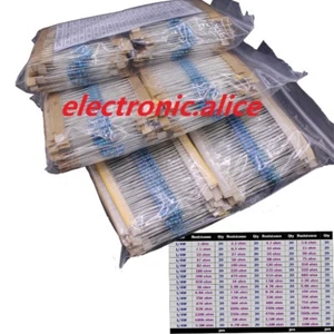 1280pcs 1/4W 64 values 1R- 10M ohm Metal Film Resistors Assortment Kit 1% - Picture 1 of 5