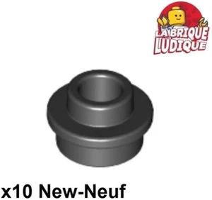 LEGO 10x Flach Rund Platte Rund Loch Open Stud 1x1 Schwarz/Schwarz 85861 Neu - Picture 1 of 1