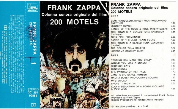 Frank Zappa - 200 Motels (1) (Cassetta) - Immagine 1 di 1