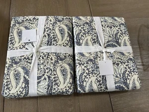Pottery Barn Amala Kalamkari Print Drape 50x84" Blackout 2 panels Blue - Picture 1 of 1