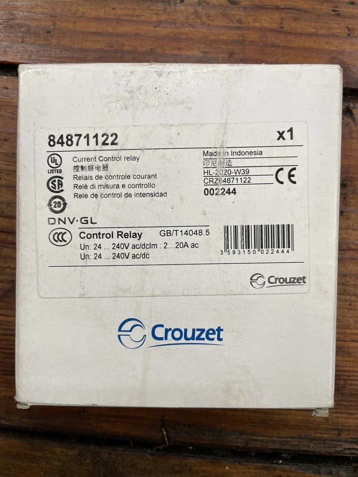 New In Box CROUZET MIC 84871122 Current Control Relay - Image 1 of 2