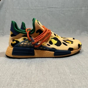 Adidas X Pharrell Williams HU NMD Zapato Para Hombre 9 Raza Humana Estampado Animal Amarillo - Imagen 1 de 10