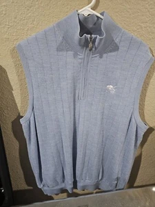 Bobby Jones Extra Fine Merino Wool Golf Sweater Vest Blue Men's Size XL - Picture 1 of 6