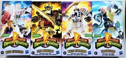 MEGA & WHITE TIGERZORD, DINO MEGAZORD,DRAGONZORD FIGURE SET OF 4 POWER RANGERS Cover