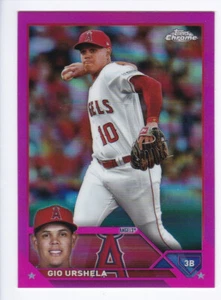 2023 Topps Chrome Update #USC38 GIO URSHELA Los Angeles Angels PINK REFRACTOR - Picture 1 of 2