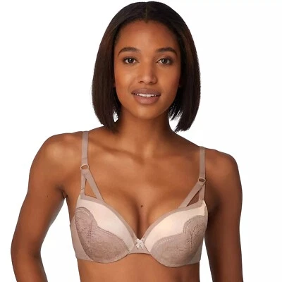 Sutiã Maidenform Love the Lift Mergulho Push-Up DM9900 Blush/Creme Noturno 40D Novo com etiquetas - Imagem 1 de 3