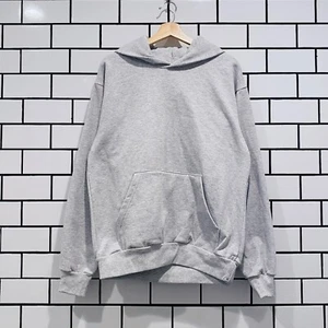 LOS ANGELES APPAREL SUDADERA CON CAPUCHA POLAR PESADO GRIS - Imagen 1 de 3