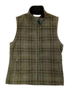 Chaleco Columbia Sportswear de lana a cuadros con cremallera completa verde mediano - Imagen 1 de 6