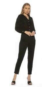 Alexia Admor Jumpsuit Romper Womens Size XS Semi Sheer Long Sleeve Collared - Picture 1 of 15