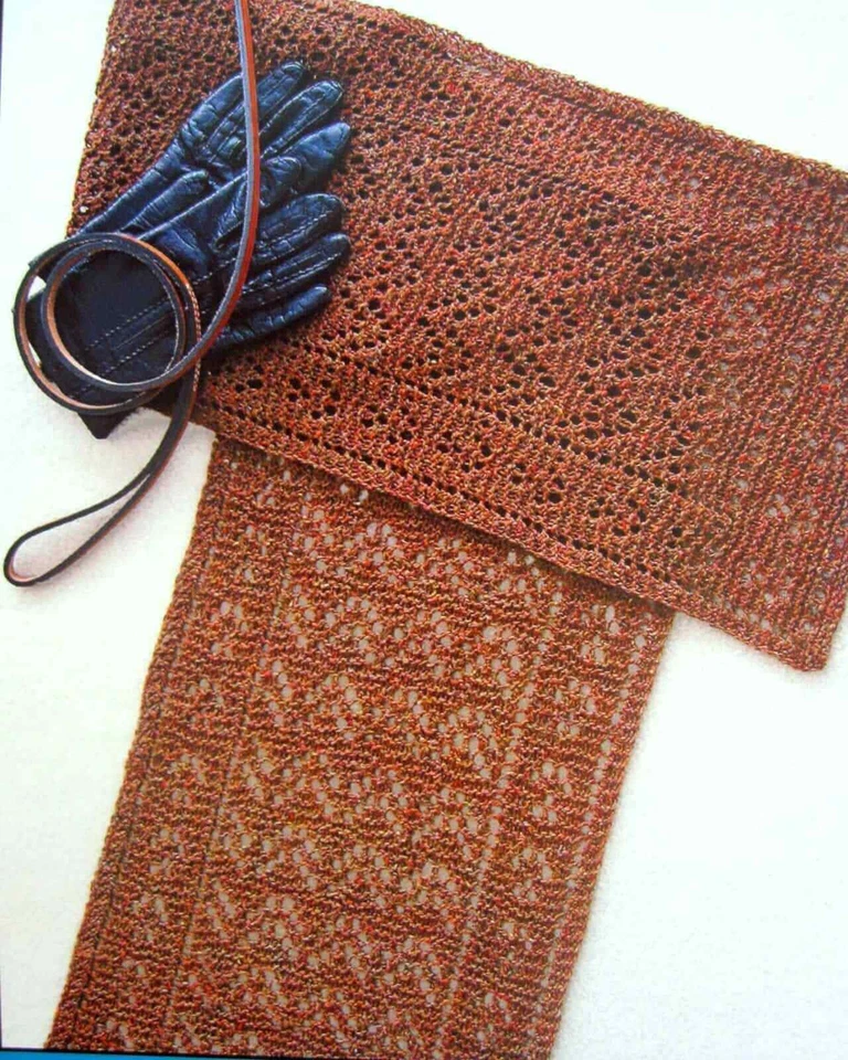 PAWS TO REMEMBER LACE SCARF to KNIT in FINGERING or SPORT WEIGHT YARN - Image 1 of 1