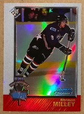 1998-99 NORMAN MILLEY CHL BOWMAN CHROME REFRACTOR CARD #129R SUDBURY WOLVES
