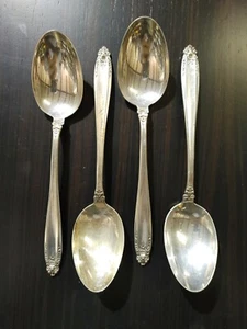 4 Four International Silver "Prelude" 8 3/8" Table Spoon Sterling No Mono - Picture 1 of 5