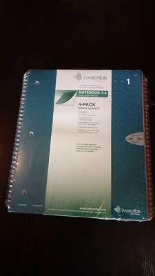 NEW Livescribe Dot Paper College-Ruled Notebooks-8.5x11in 100 Sheet -4 pack - Image 1 of 2