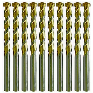 Steinbohrer Set 5/32" Hartmetallspitze Titan Bohrer Beton Ziegel Gestein 10-teilig - Bild 1 von 8