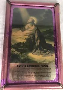 Vintage Christ In Gethsemane Praying 17 1/4" x 11 1/4"By Religious Fine Art Co. - Picture 1 of 7