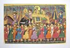 Indianer Maharadscha Procession Malerei Handgefertigt Toll Miniatur Kunstwerk #