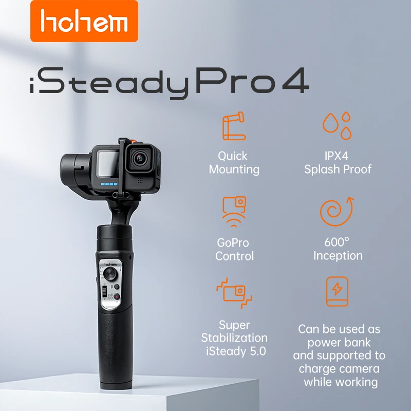 Hohem ISteady Pro 4 3-Axis Gimbal Stabilizer for GoPro Hero Camera - Image 1 of 4