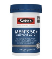 Swisse Ultivite Men's 50 Multivitamin 90 Tablets Key Nutrients for 50 years